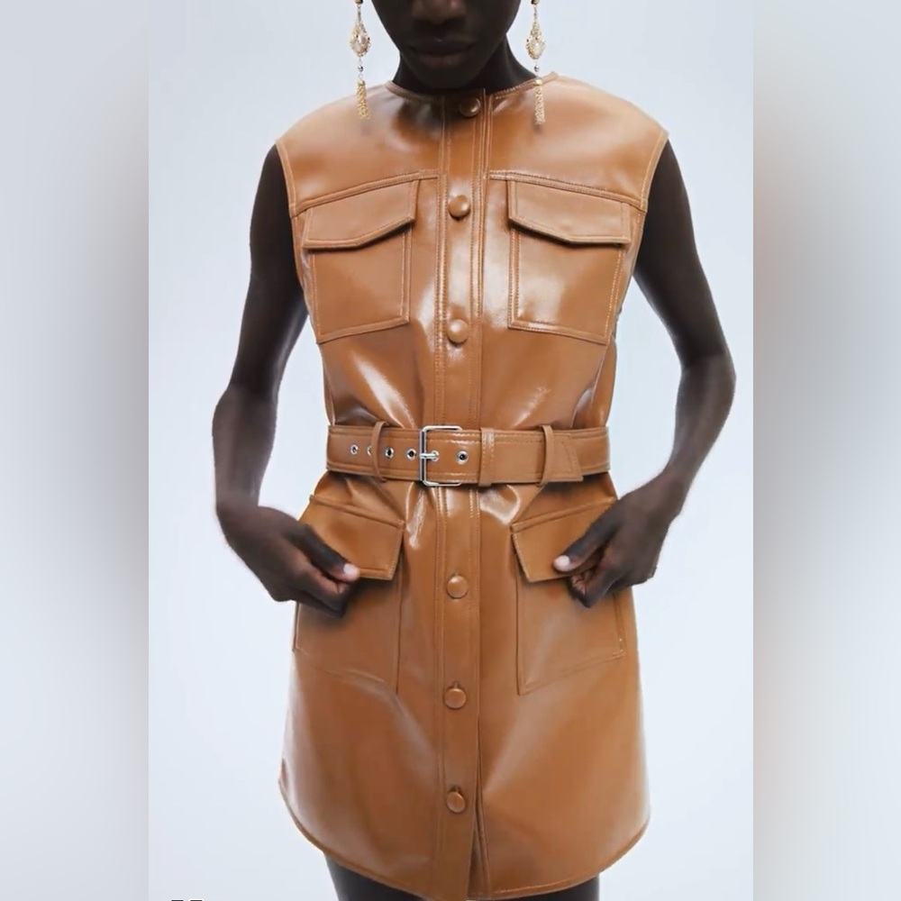 H&M COATED CARGO DRESS